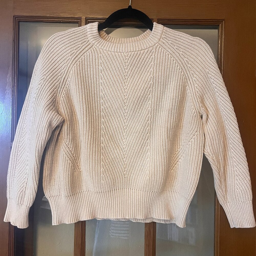 Demylee Cotton Chelsea Sweater in Cream XS